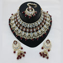 Lucentarts Jewellery Gold Plated Kundan Pearl And Beads Necklace Set