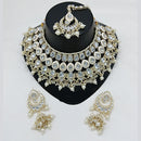 Lucentarts Jewellery Gold Plated Kundan Pearl And Beads Necklace Set