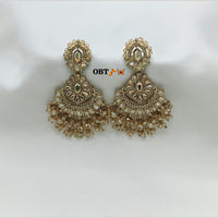 Lucentarts Jewellery Gold Plated Crystal And Austrian Stone Beads Dangler Earrings