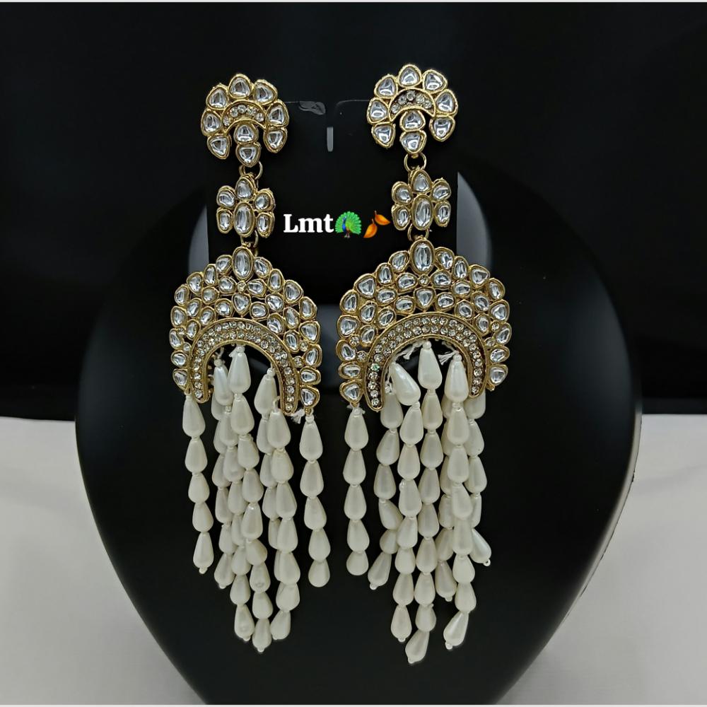 Lucentarts Fashion Earrings with Kundan and Pearl Dangler Earrings