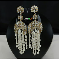 Lucentarts Fashion Earrings with Kundan and Pearl Dangler Earrings 