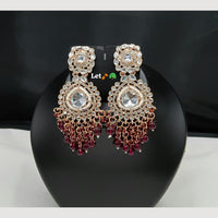 Lucentarts Fashion Earrings with Kundan and Beads Dangler Earrings 
