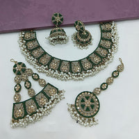 Lucentarts Jewellery Austrian Stone Pearl And Beads Necklace Set