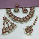 Lucentarts Jewellery Austrian Stone Pearl And Beads Necklace Set