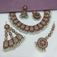 Lucentarts Jewellery Austrian Stone Pearl And Beads Necklace Set