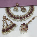 Lucentarts Jewellery Austrian Stone Pearl And Beads Necklace Set