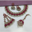Lucentarts Jewellery Austrian Stone Pearl And Beads Necklace Set