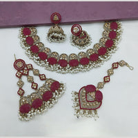 Lucentarts Jewellery Austrian Stone Pearl And Beads Necklace Set