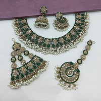 Lucentarts Jewellery Austrian Stone Pearl And Beads Necklace Set
