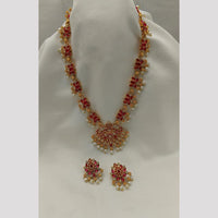 Lucentarts Jewellery Austrian Stone And Kundan Pearl Long Necklace Set 