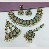 Lucentarts Jewellery Traditional Crystal Stone And Pearl Necklace Set