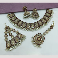 Lucentarts Jewellery Traditional Crystal Stone And Pearl Necklace Set