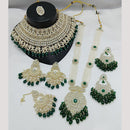 Lucentarts Jewellery Kundan Stone And Meenakari Semi Bridal Necklace Set