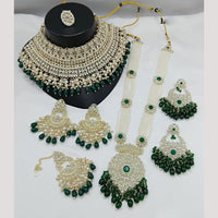 Lucentarts Jewellery Kundan Stone And Meenakari Semi Bridal Necklace Set