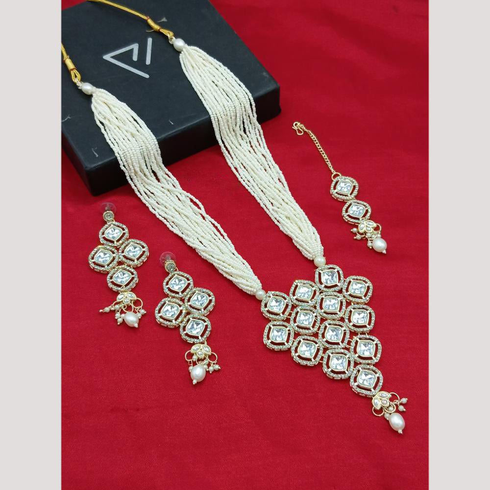 Lucentarts Jewellery  Crystal & Pearl  Necklace Set