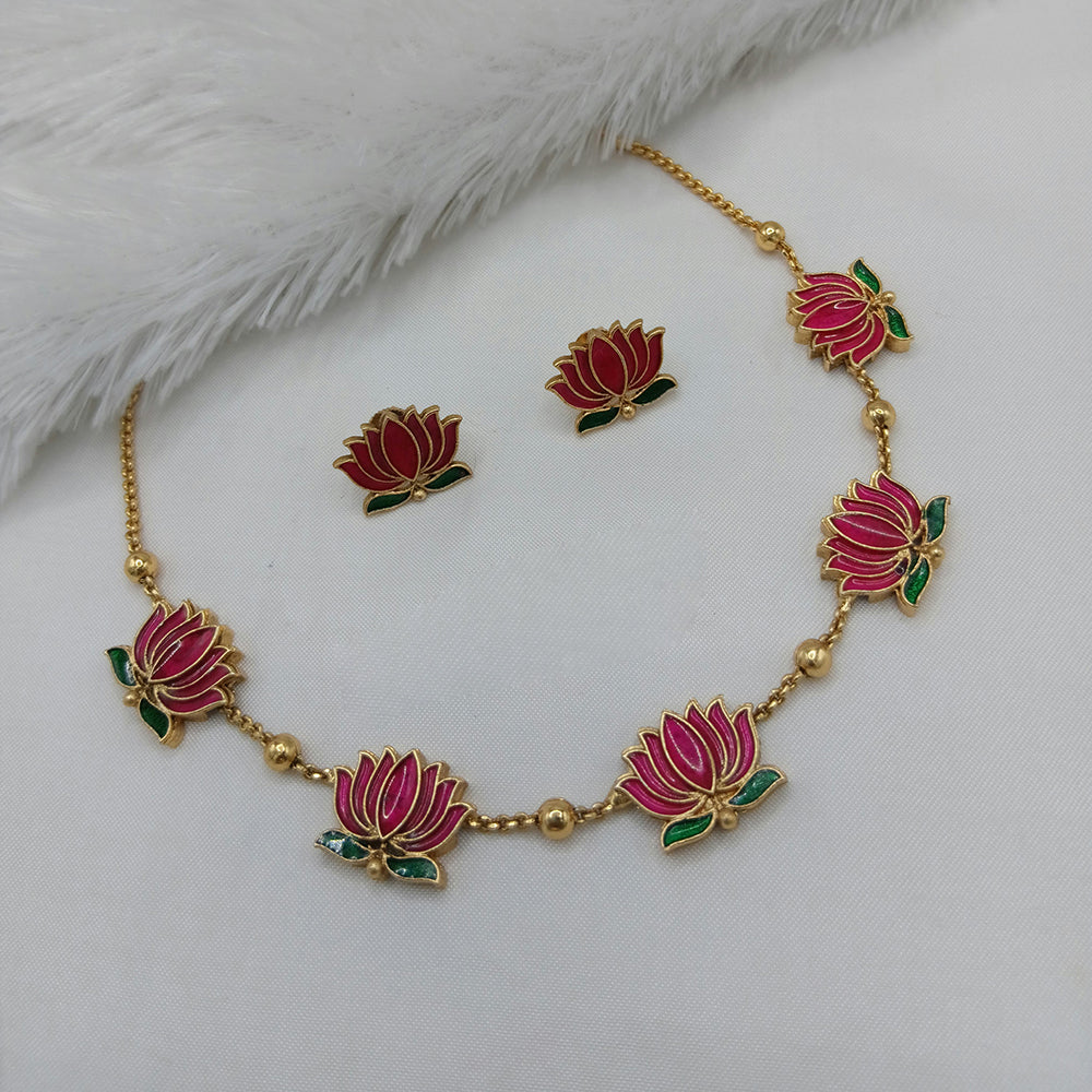 Lucentarts Jewellery Meenakari Necklace Set