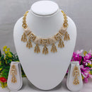 Lucentarts Jewellery Festive Bloom  Kundan And Pota Meenakari Shine Necklace Set