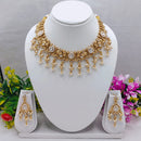 Lucentarts Jewellery  Glow In Glod Pota Stone And Pearl Necklace Set