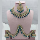 Lucentarts Jewellery Crystal Necklace with Delicate Pearl Drops & Beaded Elegance