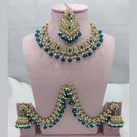 Lucentarts Jewellery Crystal Necklace with Delicate Pearl Drops & Beaded Elegance