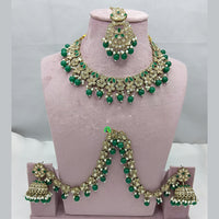 Lucentarts Jewellery Crystal Necklace with Delicate Pearl Drops & Beaded Elegance