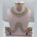 Lucentarts Jewellery Crystal Necklace with Delicate Pearl Drops & Beaded Elegance