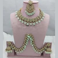 Lucentarts Jewellery Crystal Necklace with Delicate Pearl Drops & Beaded Elegance