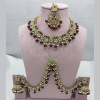 Lucentarts Jewellery Crystal Necklace with Delicate Pearl Drops & Beaded Elegance