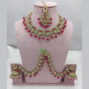 Lucentarts Jewellery Crystal Necklace with Delicate Pearl Drops & Beaded Elegance