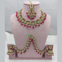 Lucentarts Jewellery Crystal Necklace with Delicate Pearl Drops & Beaded Elegance