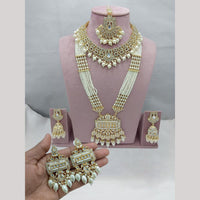 Lucentarts Jewellery Designer Kundan And Austrian Stone Double Necklace Set