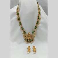 Lucentarts Jewellery Pota Stone And Pearl Temple Necklace Set