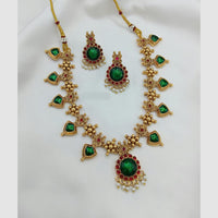 Lucentarts Jewellery Regal Pota Stone And Pearl Necklace Set