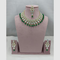 Lucentarts Jewellery Gold Plated Traditional Kundan and Pearl Necklace Set