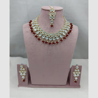 Lucentarts Jewellery Gold Plated Traditional Kundan and Pearl Necklace Set