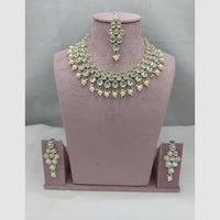 Lucentarts Jewellery Gold Plated Traditional Kundan and Pearl Necklace Set