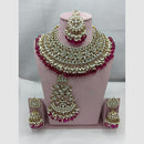 Lucentarts Jewellery Gold Plated Traditional Kundan and Pearl Necklace Set