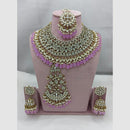 Lucentarts Jewellery Gold Plated Traditional Kundan and Pearl Necklace Set