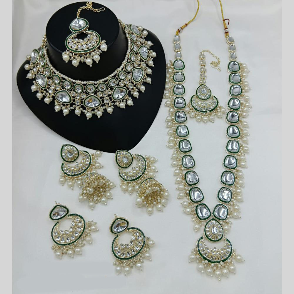 Lucentarts Jewellery Kundan And Beads Bridal Set