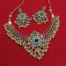 Lucentarts Jewellery Austrian Stone And Kundan Necklace Set