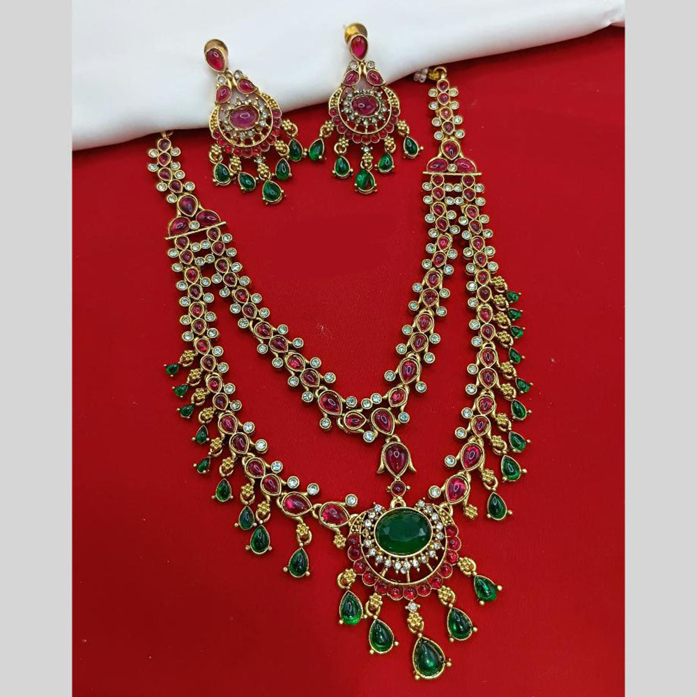 Lucentarts Jewellery Austrian Stone And Kundan Necklace Set