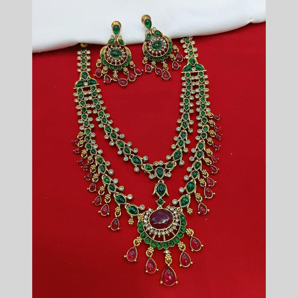 Lucentarts Jewellery Austrian Stone And Kundan Necklace Set