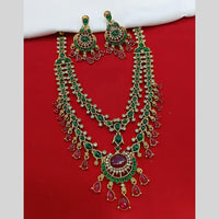 Lucentarts Jewellery Austrian Stone And Kundan Necklace Set