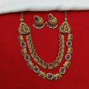 Lucentarts Jewellery Heritage Pota And Pearl Temple Necklace Set