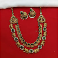 Lucentarts Jewellery Heritage Pota And Pearl Temple Necklace Set