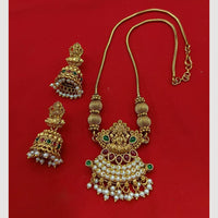 Lucentarts Jewellery Heritage Pota And Pearl Temple Necklace Set