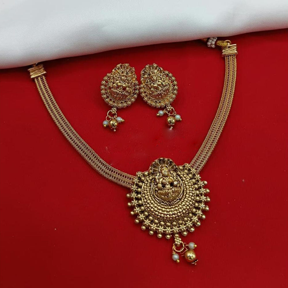 Lucentarts Jewellery Divine Temple Pearls Necklace Set