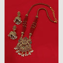 Lucentarts Jewellery Heritage Pota And Pearl Temple Necklace Set