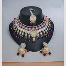 Lucentarts Jewellery Kundan Stone And Beads Necklace Set