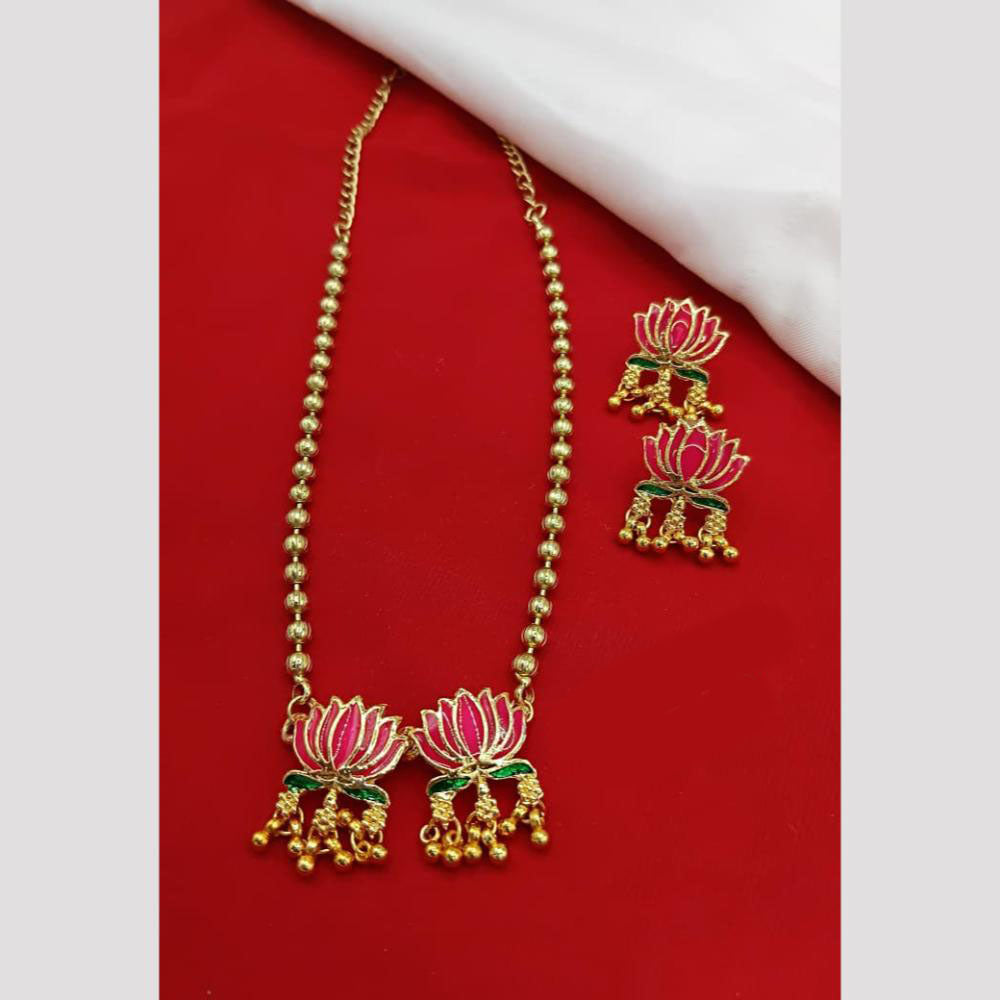 Lucentarts Jewellery Lotus Inspired Necklace Set